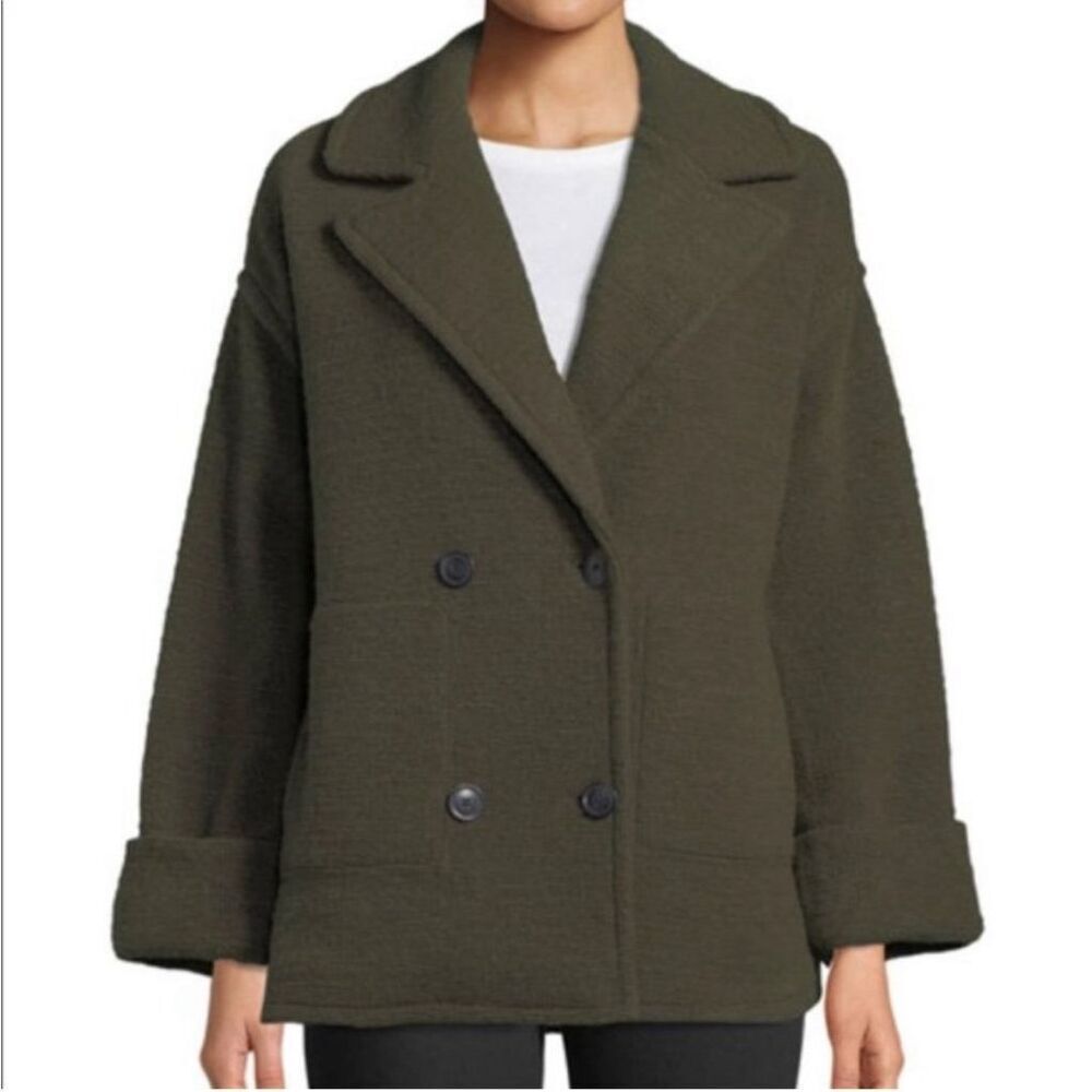 ATM Anthony Thomas Melillo Boucle Knit Pea Coat size XS